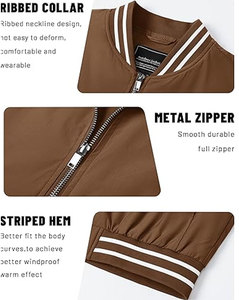 เสื้อแจ็กเก็ตทีมเบสบอลแฟชั่นสำหรับผู้ชายเสื้อบอมเบอร์พิมพ์ลายตัวอักษรปักชื่อและหมายเลขตามสั่ง - Product Image 5