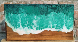 Handmade Wooden Urn <b>Box</b> Custom Engraved Rosewood & Green Resin <b>Memorial</b> <b>Keepsake</b> <b>Box</b> Decorative Cremation Urn for Ashes - Product Image 5