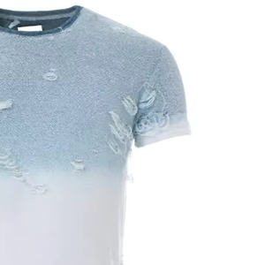 T-shirts pour hommes Vintage Heavyweight Distressed Boxy Acid Wash Oversized Custom O-cou Made Polyester/Cotton Material High Quality - Product Image 5