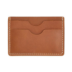 Portefeuille Slim Smart en cuir véritable avec logo personnalisé pour cartes de crédit, petit sac à main avec fermeture à bouton et clip, pochette pour cartes de quantité minimale de commande - Product Image 1