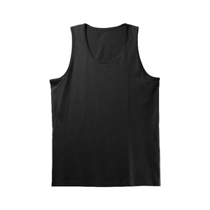 เสื้อกล้ามคอกลมชายแบบมีซิป ผลิตตามสั่งพร้อมโลโก้  ผ้าฝ้ายใยไผ่ ระบายอากาศ แห้งเร็ว สีพื้น สำหรับออกกำลังกายหรือใส่ลำลอง - Product Image 1