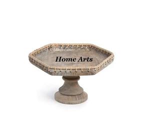 Servidor de pastel de madera de diseño antiguo Forma hexagonal Soporte de pastel de tamaño personalizado a un precio asequible - Product Image 1