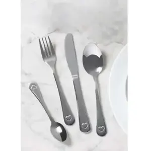 Juego de Cubiertos de acero inoxidable de alta calidad, juego de cubiertos de diseño moderno, tenedor y cuchillo para comedor, bien pulido para uso doméstico - Product Image 1