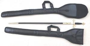 Estuche para Espada de los Caballeros Templarios Masónicos, 92 cm, Imitación de Cuero Negro |   Bolsa de Almacenamiento Acolchada Suave de Estilo Ejecutivo - Product Image 4