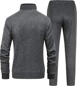Ensemble de survêtement décontracté pour homme grande taille, automne, uni, sweat-shirt à capuche, pantalon de jogging long, vente en gros, imprimé léopard, élégant - Product Image 3