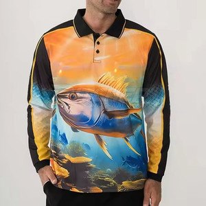 Polo de pesca transpirable para hombre, UPF 50, tejido de secado rápido ecológico, ajuste cómodo para canotaje en la playa y actividades deportivas - Product Image 4