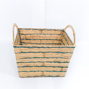Panier en jacinthe d'eau, best-seller, paniers carrés pour la salle de bain, la chambre, rangement, conteneur - Product Image 1