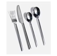 Peralatan Makan Pisau Garpu Sendok Stainless Steel Cermin Warna Perak Rose Gold untuk Pernikahan