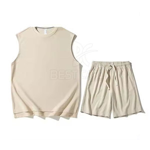Conjunto de Verano Informal y Transpirable para Hombre, Sin Mangas, para Vacaciones y Gimnasio, de Alta Calidad - Product Image 5