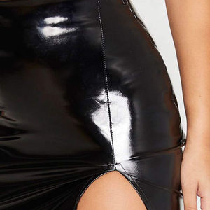 Kivotech กระโปรงหนังแกะแท้สำหรับผู้หญิงกระโปรงหนังแกะผ่ากลางเอวสำหรับผู้หญิงดีไซน์ล่าสุดงานตามสั่ง - Product Image 4