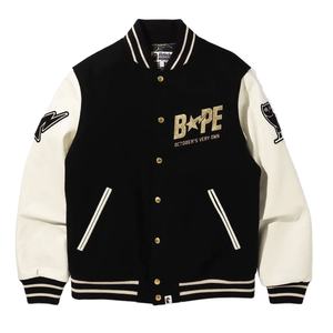 Hot Selling Men's Wool Bomber Jacket High Quality Customizable Varsity Puffer Jacket with <b>Light</b> Hood for Winter - Product Image 3