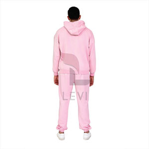 Venta al por mayor Fleece Terry Cotton Chándales Moda Personalizada Logo Hombres Sudadera con capucha Conjunto Rayas Hombres Sweatsuits - Product Image 4