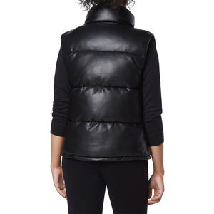 Venta caliente colores sólidos burbuja cremallera sin mangas chaleco chaqueta chaleco para mujer - Product Image 1