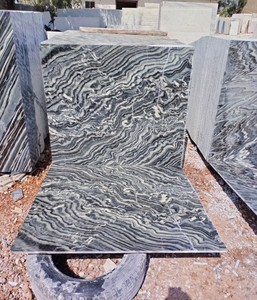 Losas de Bookmatch de mármol negro de galaxia india, azulejos de piedra de lujo con patrón atrevido moderno para baño, Villa al aire libre, escalera, comedor - Product Image 2