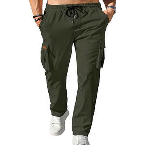 Pantalones de hombre lavados Fleece Cargo Pantalones de chándal Hombres Cargo Jogger Hemp Fleece Cargo Pantalones Hombres Pantalones de chándal Logotipo personalizado y diseño - Product Image 2