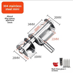 Thép không gỉ trượt Bolt cổng chốt kẽm mạ Thùng chốt khóa cửa và cửa sổ chốt 1PC cửa bu lông - Product Image 4