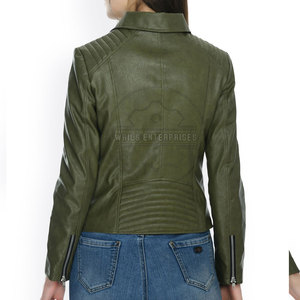 2025 vestes d'hiver pour femmes personnalisées en cuir respirant avec motif solide Offre Spéciale de conception tricotée - Product Image 2