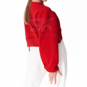 Sudadera Corta Lisa para Mujer, Hecha a Medida, Precio al por Mayor, Último Estilo, Ropa Casual - Product Image 4