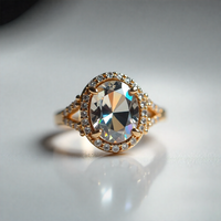 Produit très vendu Bague pour femme en or jaune 18 carats avec diamants tanzanite au prix de gros de l'usine