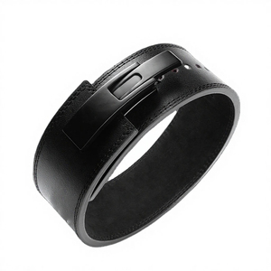 เข็มขัดยกน้ำหนักหนังแบบหนาพิเศษ ปรับได้ พร้อมหัวเข็มขัดโลหะแข็งแรง - Product Image 3
