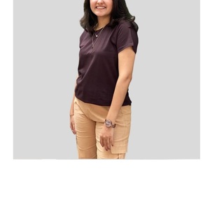 Camisetas Casuales de Manga Corta para Mujer, Tendencia en Ventas, Personalizadas, Ecológicas, Transpirables, Hechas de Spandex/Algodón, con Logotipo de Bangladesh - Product Image 4