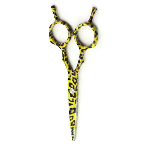 กรรไกรตัดผมขอบคมที่โกนหนวดกรรไกรตัดผมเคลือบสีพร้อมที่วางนิ้วสำหรับการตัดผมที่แม่นยำ - Product Image 3