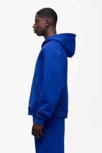 OEM Unisex <b>Royal</b> <b>Blue</b> Printed Zip Hoodie Joggers Set 100% Cotton High Fashion Breathable Streetwear Gym Wear Custom Logo - Product Image 3