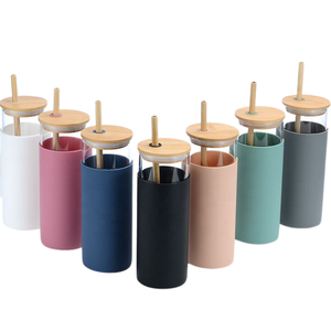 Gobelet en verre de silicone de 17 onces verres en verre écologiques verre à boire enveloppé de silicone avec l'usine de service ODM/OEM - Product Image 6