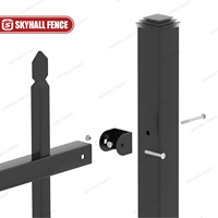Valla de Acero Galvanizado con Recubrimiento de Polvo Negro, 6 Pies de Altura, Libre de Mantenimiento, con Modelado 3D para Jardín, Parque y Uso Industrial