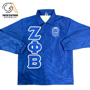 แจ็กเก็ตผู้หญิง Zeta phi Beta เสื้อโค้ทผ้าไนลอนปักตามสั่งเสื้อผ้าชาวกรีกน้ำหนักเบา - Product Image 3