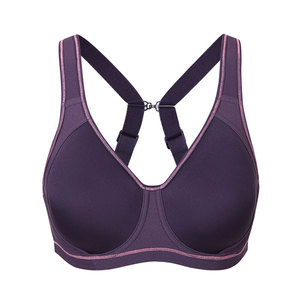 Soutien-gorge de sport de yoga respirant à maintien élevé pour femmes grandes tailles avec logo frontal - Confortable et facile à porter en stock - Product Image 1