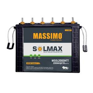 Batería de Plomo-Ácido Tubular Alta de 12V y 200Ah MASSIMO, Calidad Estándar, Más de 1500 Ciclos de Vida, Disponible para la Venta a un Precio Razonable - Product Image 1