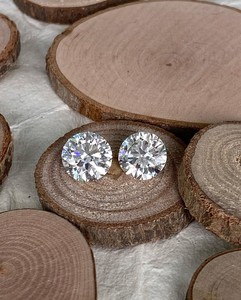 Haute qualité 11 MM naturel lâche D Grade VVs1 couleur blanche Moissanite diamant rond coupe brillant pour la fabrication de bijoux - Product Image 4