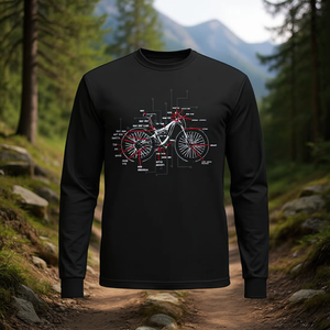Maillot de cyclisme à manches longues Bike Anatomy, t-shirt promotionnel pour le VTT et les pièces de vélo - Product Image 3
