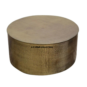 Mesa de centro de metal moderna simple Diseño de forma de tambor Alta demanda Elegante para muebles de sala de estar a excelente precio - Product Image 3