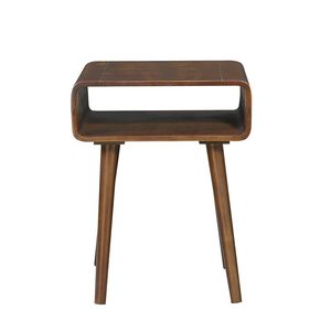 Wholesale Modern Rustic Handcrafted Solid Wood <b>Side</b> <b>Table</b> with <b>Storage</b> Shelf for Living Room Bedroom and Office - Product Image 4