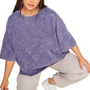 Camiseta de Mujer con Lavado Ácido de Alta Calidad, Colección de Verano, Transpirable, Servicio OEM, Fabricante Personalizado 2026 - Product Image 1