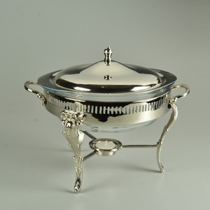 Customized Silver Steel Buffet Chafing <b>Dish</b> <b>Stand</b> Royal Wedding Dining Buffet Food Warmer Hot Serving Chafing <b>Dish</b> - Product Image 2