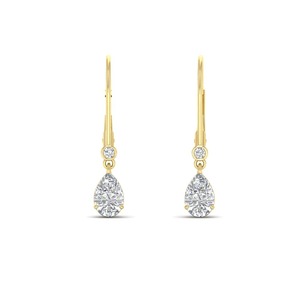 1 Carat Solitaire Pear Shape Lab Grown <b>Diamond</b> 14 k Gold <b>Earring</b> Eco Friendly <b>Man</b> Made <b>Diamond</b> Direct From Manufacturer - Product Image 2