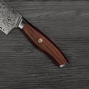 Venta al por mayor personalizado de alta calidad OEM ODM Venta caliente cuchillo de Damasco mango de palisandro mango de madera estabilizado cuchillo de Chef hecho a mano - Product Image 5