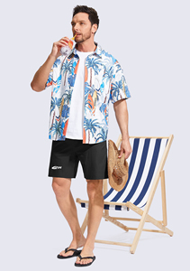 Pantalones cortos de verano tejidos de poliéster ligero para hombre, secado rápido, transpirable, logotipo personalizado, sublimado, atlético, gimnasio, lona - Product Image 3