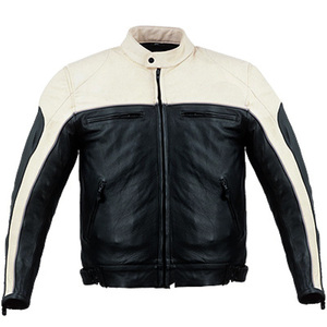 HMB-0780A Veste en cuir pour hommes Manteau de motard à la mode Coupe-vent pour l'équitation de moto d'été - Product Image 4