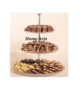 Wood And Metal 3 Tier Cake Stand Newest Design Round Shape <b>Chocolates</b> Dessert Stand For Wholesale Supplier - Product Image 5