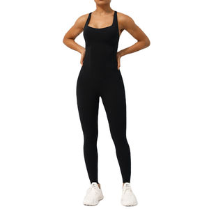 2025 OEM Comfortable Women Yoga Set Best Selling Women Yoga Set Light Weight Women Yoga Set Yellow Color Sleeveless Slim Fit - Product Image 1