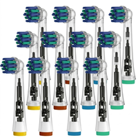 Têtes de brosse à dents en nylon à coupe moyenne géométrique pour adultes, recharges pour brosses à dents électriques Oral-B, usage hôtelier et extérieur