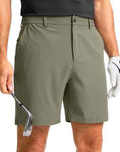Short de Golf 100% Coton pour Homme, Léger, Anti-Rides, Séchage Rapide, Stretch, Motif Solide, 3 Poches Eco-Friendly - Product Image 1