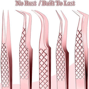 Dernier design tendance, OEM, faible MOQ, vente exceptionnelle, instruments de beauté, pince à épiler pour extensions de cils, acier inoxydable, haute qualité, précision - Product Image 5