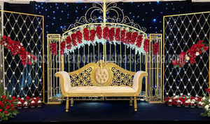 Atractivo telón de fondo de Metal para boda, pared de velas, venta al por mayor, paneles decorativos resistentes, decoraciones de boda, exportaciones DST, superventas - Product Image 4