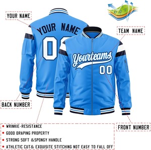 Fashion <b>Varsity</b> <b>Jacket</b> Satin Zipper Closure Oversized <b>Bomber</b> Unisex Hip Hop Embroidery Sublimation Applique OEM <b>Jacket</b> for <b>Men</b> - Product Image 3