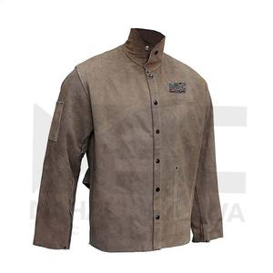 Chaqueta de soldadura de cuero de seguridad, cubierta protectora hecha de cuero Partido de vaca de primera calidad - Product Image 1